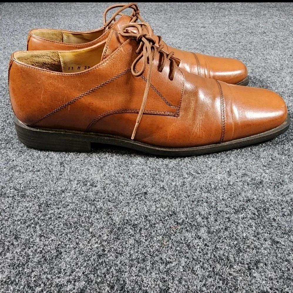 Adolfo Oxford Derbys Lace Up Men's 11  Shoes Brown Heel‎ & Toe Guards On Sole